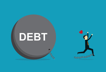 Business people liberate from debt