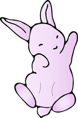 Color Easter illustration. Bunny