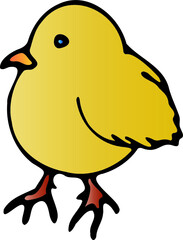 Color Easter illustration. Chick