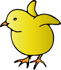 Color Easter illustration. Chick