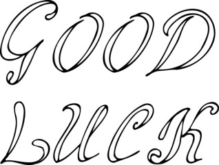 St. Patrick day. Label Good Luck