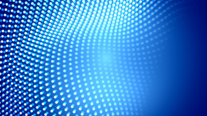 Obraz premium Dot white blue wave light screen gradient texture background. Abstract technology big data digital background. 3d rendering.