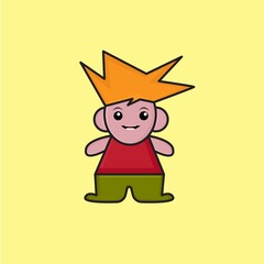 a cute smiling clown graphic vector design