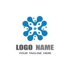 Molecule symbol logo template vector illustration design