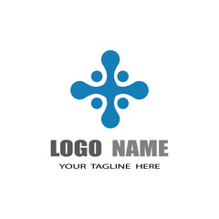 Molecule symbol logo template vector illustration design