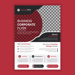 A4 vector Corporate flyer design template. Corporate identity, illustration, banner, 
layout, marketing, cover template, business, unique design, magazine.