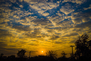 Fototapeta premium sunset in the city