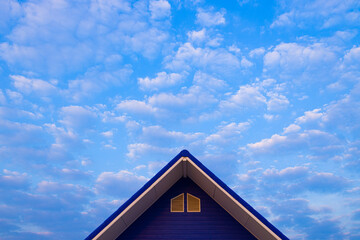 blue sky and house