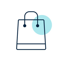 Shopping bag vector flat icon