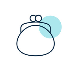 Purse icon vector. Wallet sign isolated on white