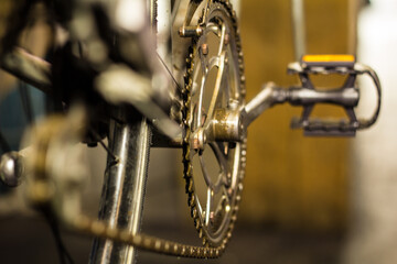 Fototapeta na wymiar close-up photos of an vintage bicycle
