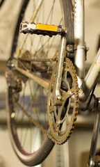 old bicycle in repair