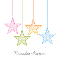 Fototapeta premium Ramadan Kareem greeting card for the Muslim community festival celebration.