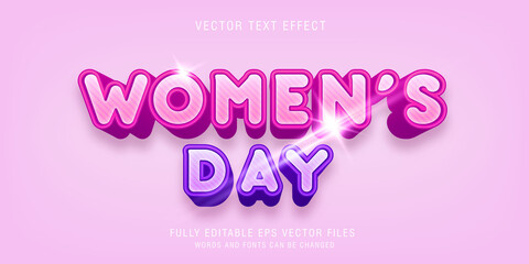 Women's day text style effect
