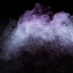 pink smoke on black background