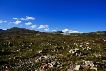landscape with blue sky