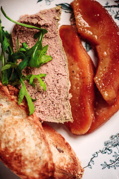 Chicken Liver Parfait With Stewed Quince.selective Focus