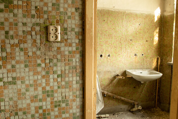 bathroom in abandoned building