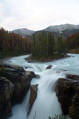 waterfall in the mountains