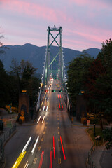 bridge at night Lions Gate Bridge Vancouver 