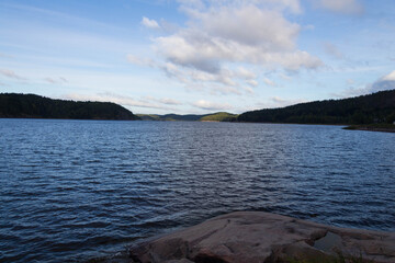 big stones on a big lake