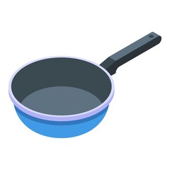Wok pan icon. Isometric of wok pan vector icon for web design isolated on white background