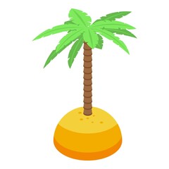 Holiday palm icon. Isometric of holiday palm vector icon for web design isolated on white background