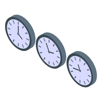 Airport watches icon. Isometric of airport watches vector icon for web design isolated on white background