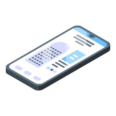 Phone airport icon. Isometric of phone airport vector icon for web design isolated on white background