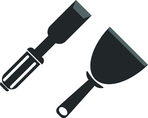 cement trowel icon. Construction trowel icon vector
