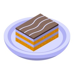 Dessert plane icon. Isometric of dessert plane vector icon for web design isolated on white background