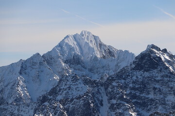 Tatry Wysokie zimą, Polska, Dolina Pięciu Stawów, zdjęcie z Koziego Wierchu
