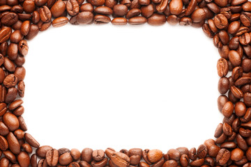 Rectangular frames made of coffee beans