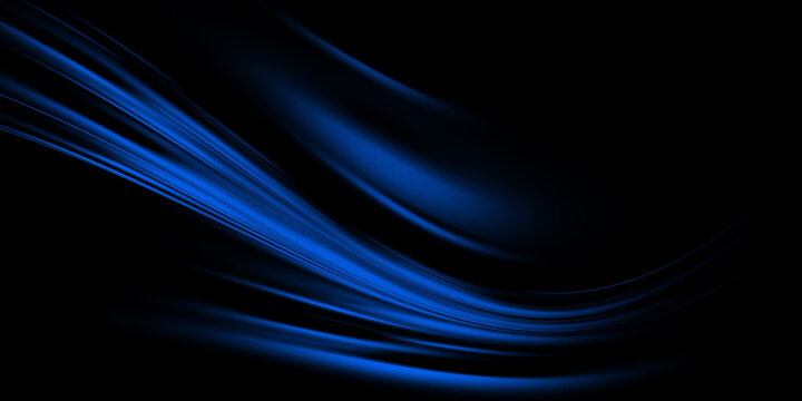 Modern black background with dynamic blue lights effects