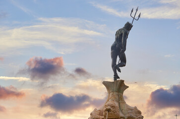 Neptuns fountain in the Royal Alcazar Garden of Seville © Juanma