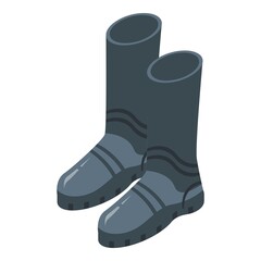 Rain shoes icon. Isometric of rain shoes vector icon for web design isolated on white background