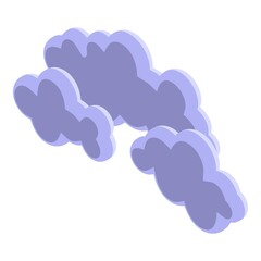 Clouds sky icon. Isometric of clouds sky vector icon for web design isolated on white background
