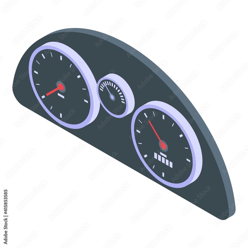 Poster automobile dashboard icon. isometric of automobile dashboard vector icon for web design isolated on 