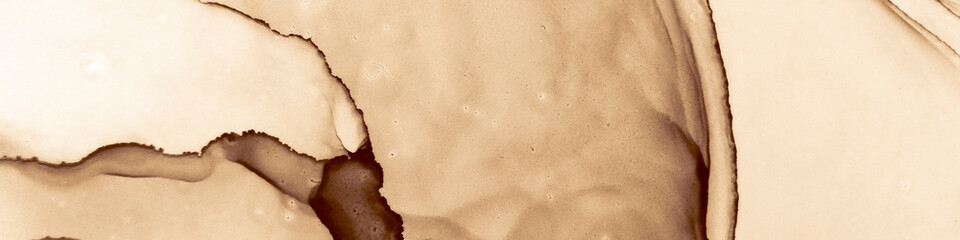 Fototapeta premium Watercolor Monochrome Shape. Tawny Trendy