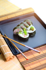 crab sticks in the form of delicious sushi