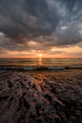sunset over the sea