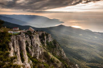 sunset in the mountains
