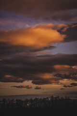 Sunset in countryside