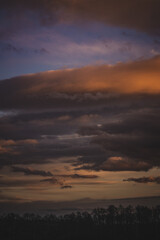 Sunset in countryside