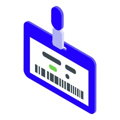 Access id card icon. Isometric of access id card vector icon for web design isolated on white background