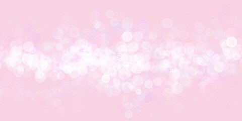 Sfondo banner rosa pastello con bokeh magico