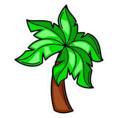 Illustration of cartoon palm.