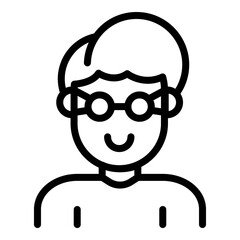 Father family icon. Outline father family vector icon for web design isolated on white background