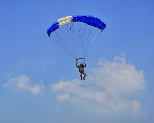 paragliding in the sky