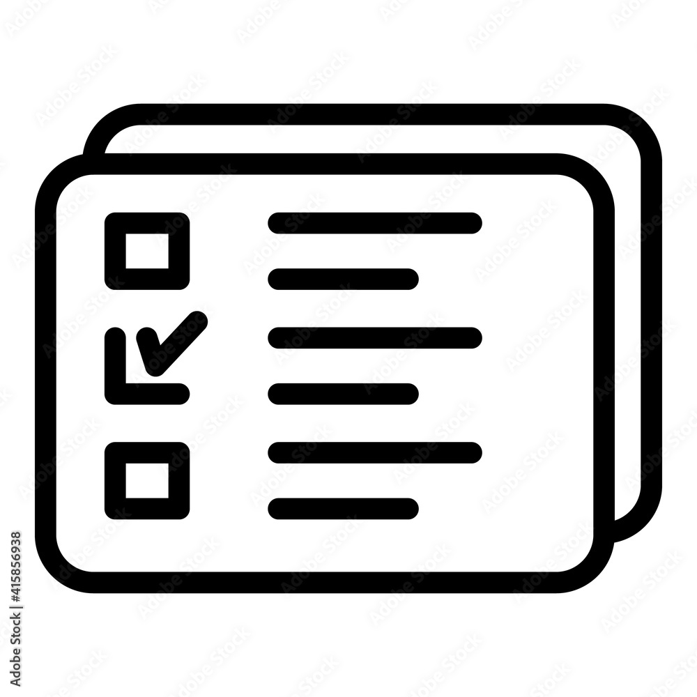 Poster redesign list icon. outline redesign list vector icon for web design isolated on white background